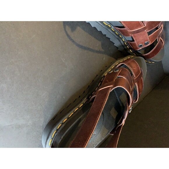 Doc Dr. Martens Terry Platform Brown Charro Sandals Unisex M 13 EU 47 NWT - Picture 5 of 12